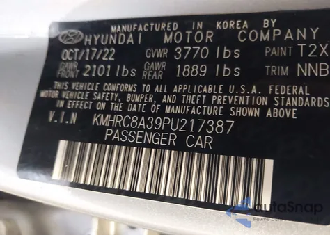 2023 Hyundai Venue Sel from USA, damaged, VIN KMHRC8A39PU217387